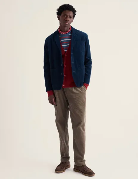 Seasalt Cornwall Relaxed Fit Pure Cotton Textured Blazer Navy