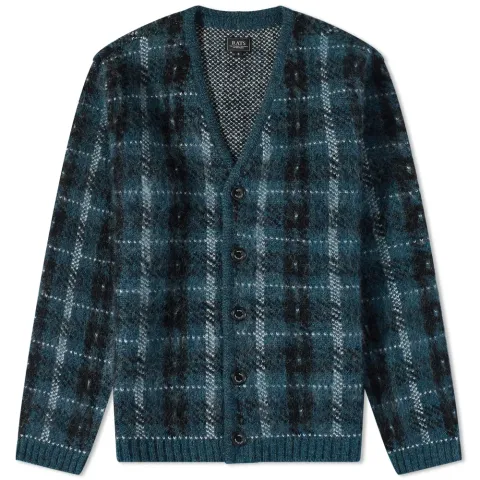 Check Mohair Cardigan