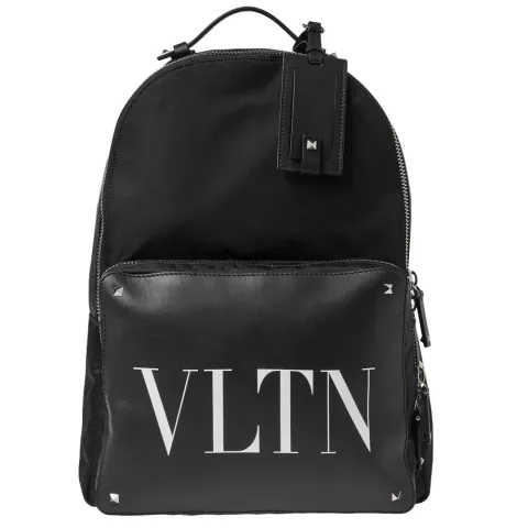 Nylon and Leather Backpack