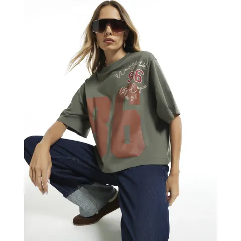 River Island Varsity Badge T-Shirt