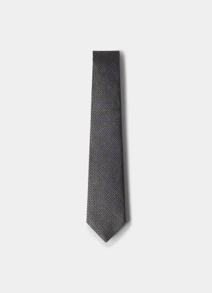 Hackett Silk Geometric Leaf Tie - Made in Italy