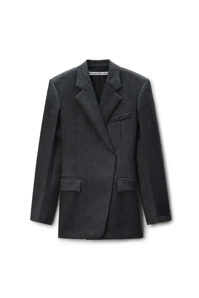 Fitted Blazer Dress in Wool