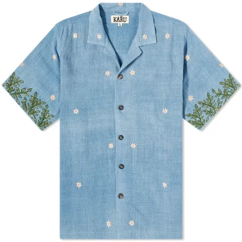 Natural Indigo Dye Vacation Shirt