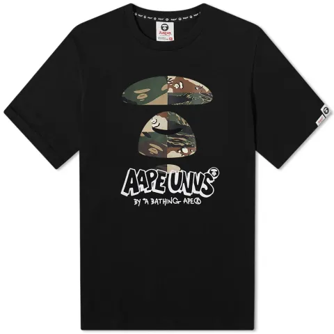 AAPE Mixed Camo Ape Face Tee