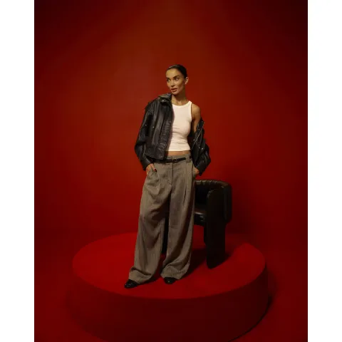 River Island Flecked Wide Leg Trousers