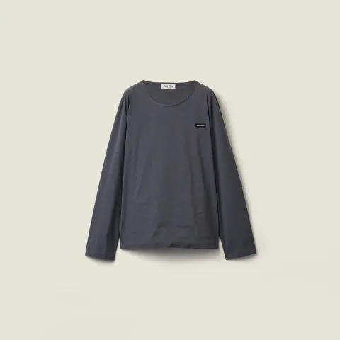 Stretch poplin top