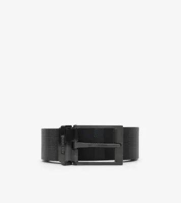 Reversible Check Belt in Iron grey/black/graphite - Men, Technical, Cotton
