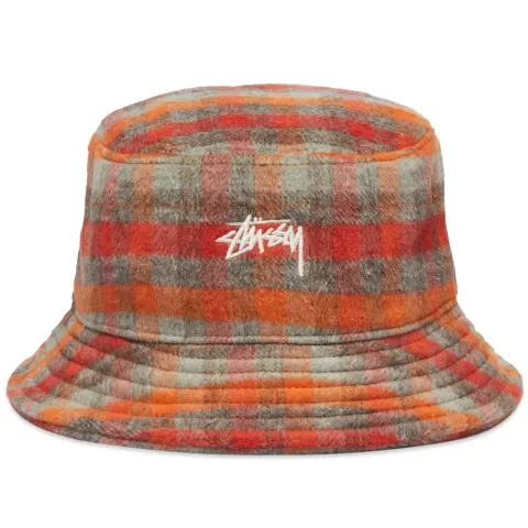 Brushed Plaid Bucket Hat