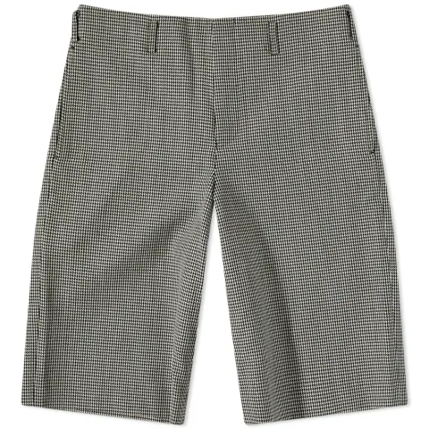 Wool Houndstooth Check Shorts