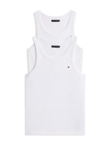 Tommy Hilfiger 2 Pack Original Cotton Rich Vests White