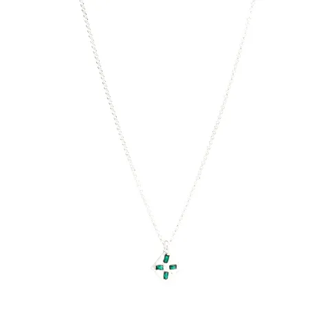 Emerald Cross Necklace