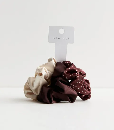 Pack of 3 Satin Scrunchie Polka Dot