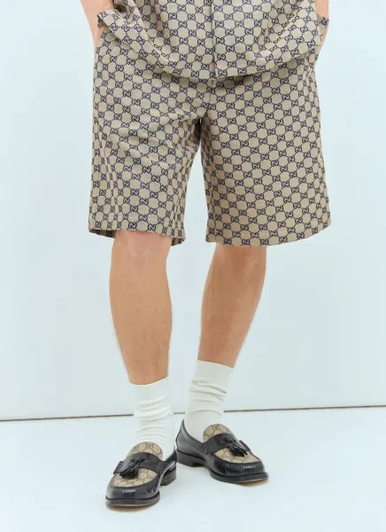 GG Linen-Blend Shorts