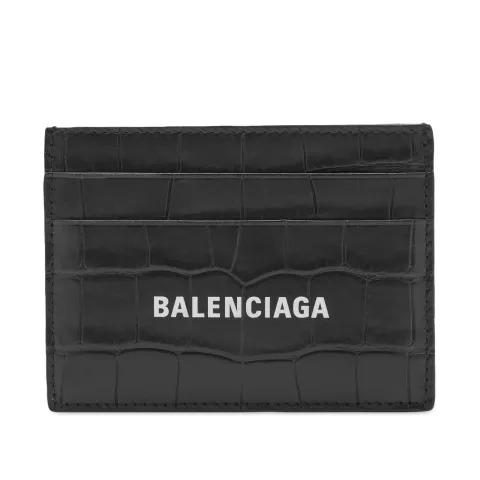 Croc Embossed Logo Card Holder