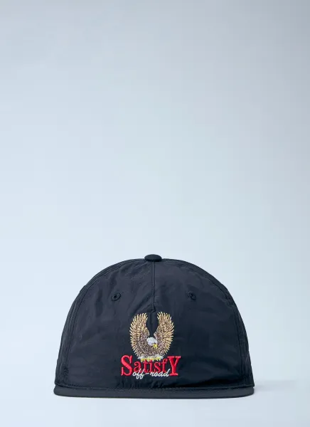 FliteSilk 5 Panel Pinch Cap Black