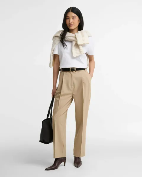 Fawne Straight-Leg Trousers