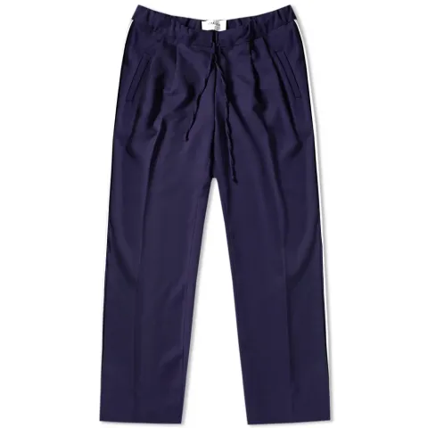 Wool Gabardine Pleated Trouser