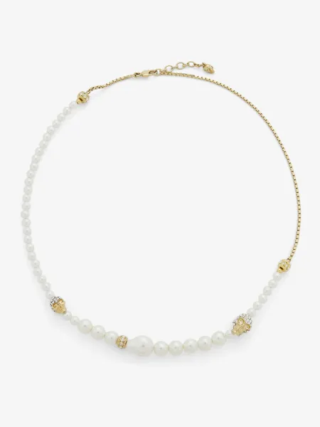 Skull and Pearl Necklace