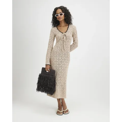 River Island Crochet Whipstitch Maxi Dress