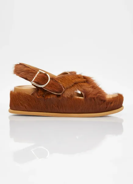 Ponyhair Sandals