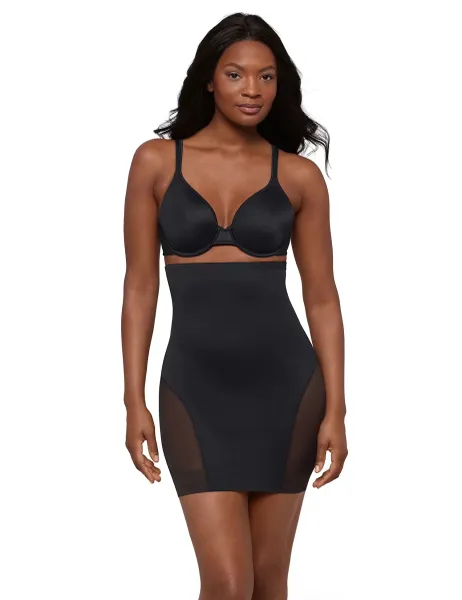 Miraclesuit Sexy Sheer Firm Control High-Waisted Sheer Panelled Shaping Slip Black