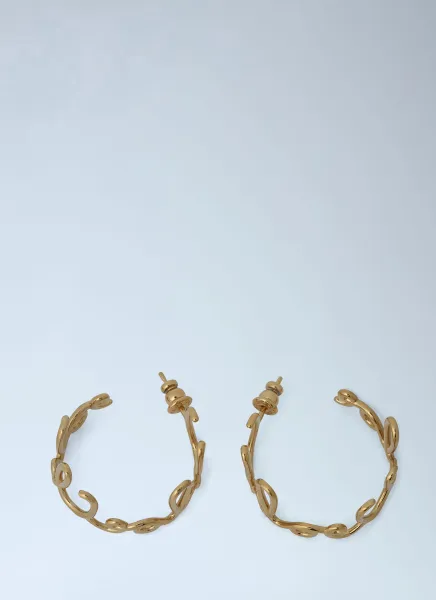 Logo Motif Hoop Earrings