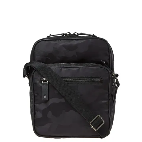 Nylon Jaquard Camo Cross Body Bag