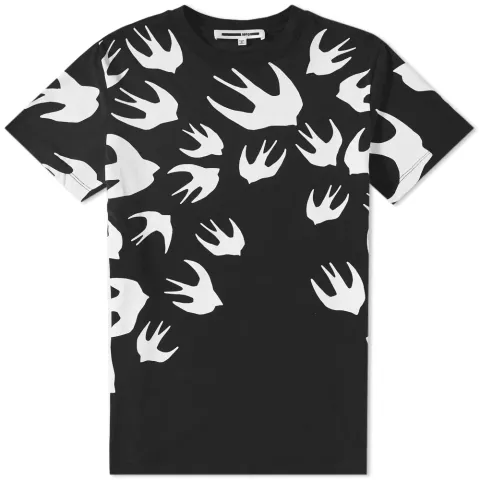 McQ Alexander McQueen Allover Swallow Print Tee