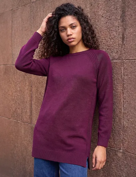 Roman Petite Rayon Blend Relaxed Longline Jumper Plum