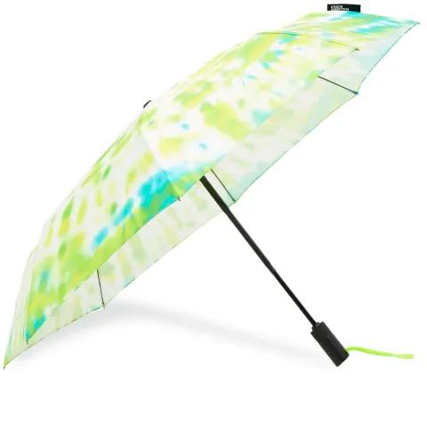 Neon Tie-Dye Auto-Compact Umbrella