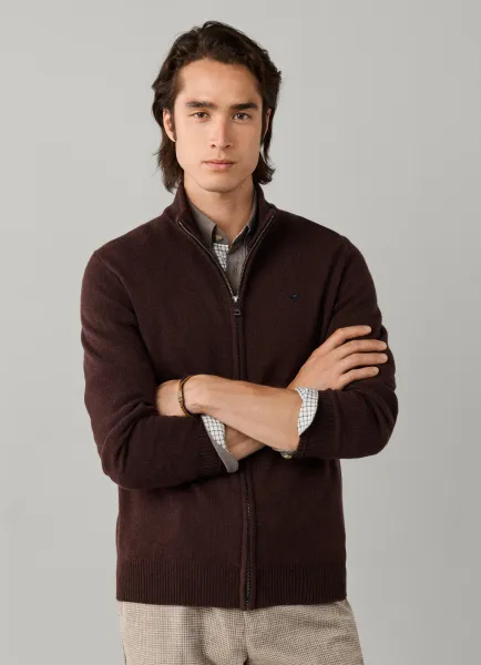 Hackett Lambswool Full Zip Cardigan