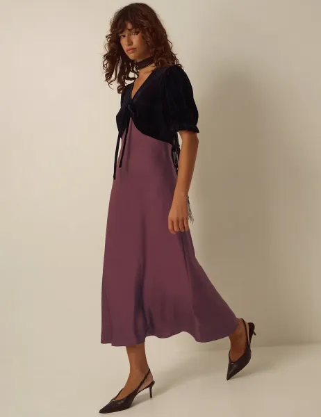 Monsoon V-Neck Midi Slip Dress