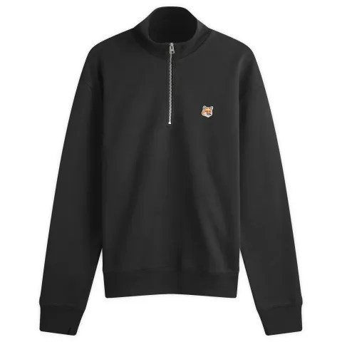 Maison Kitsuné Fox Head Patch Half Zip Sweat
