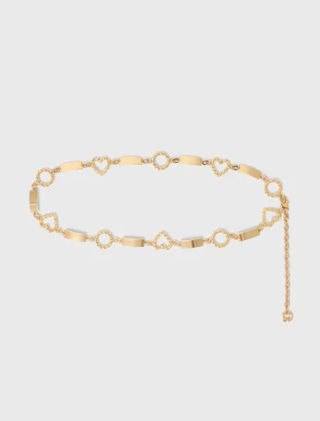Twisted gold chain belt