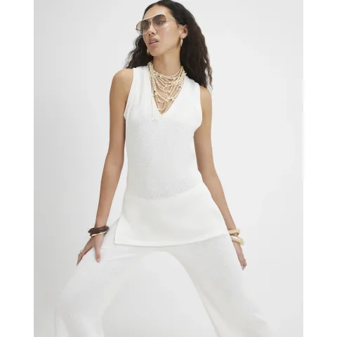 River Island Knit V Neck Tunic Top