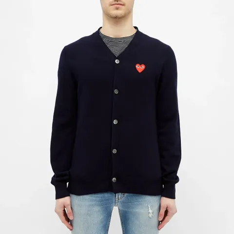 Comme des Garcons Play Red Heart Cardigan