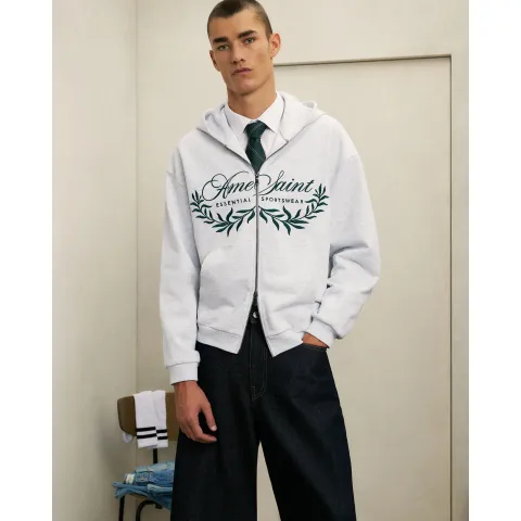 River Island Oversized Fit Cotton Ame Saint Hoodie