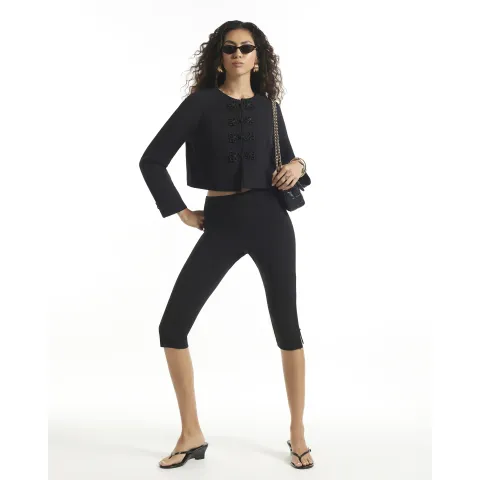 River Island Stretch Split Hem Capri Trousers