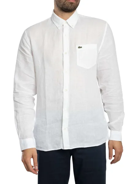 Lacoste Regular Fit Linen Shirt