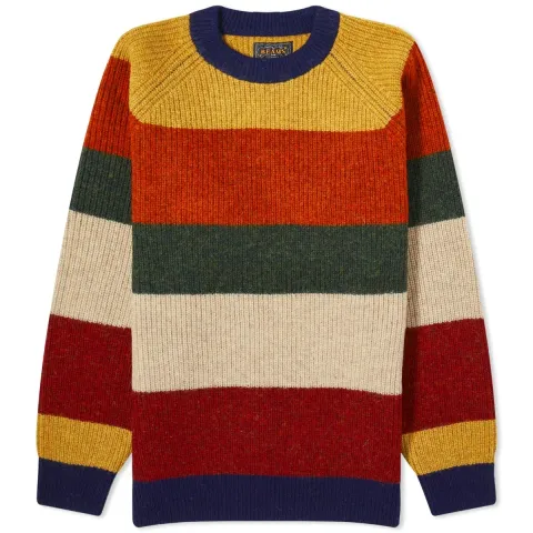 Multi Stripe Crew Knit