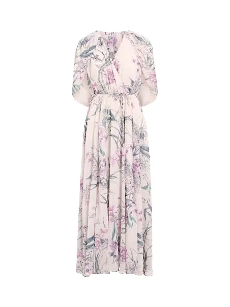 Forever New Jodie Gathered Cape Maxi Dress Floral