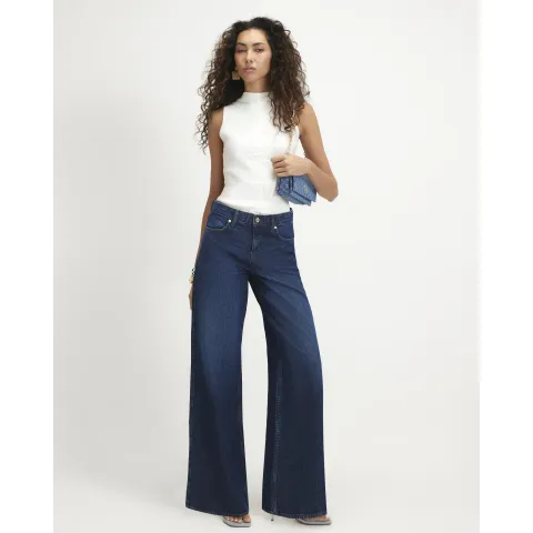 River Island High Waisted Wide Leg Jeans