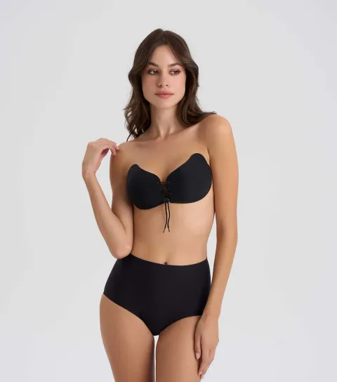 Women's Black Stick-On Push Up Bra