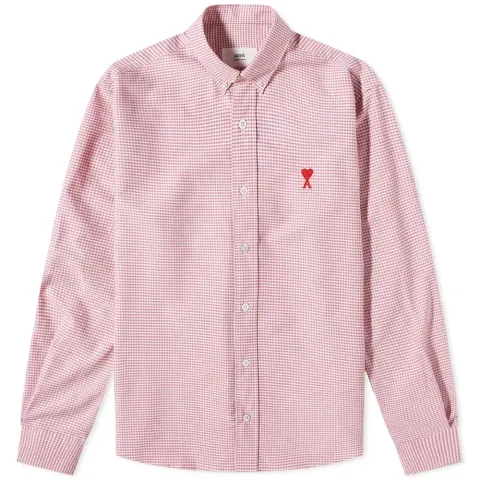 AMI Small A Heart Button Down Shirt