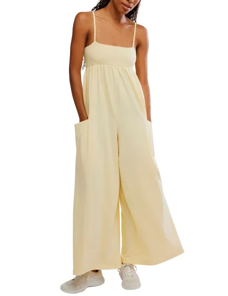 Hot Shot Cotton Rich Jumpsuit Lemon