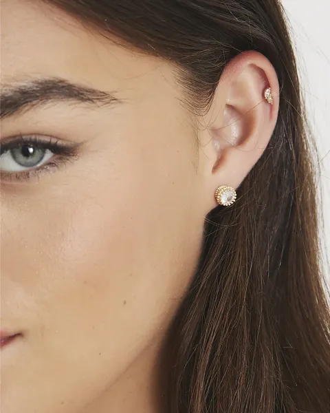River Island 2 Pack Diamond Simulant Stud Earrings