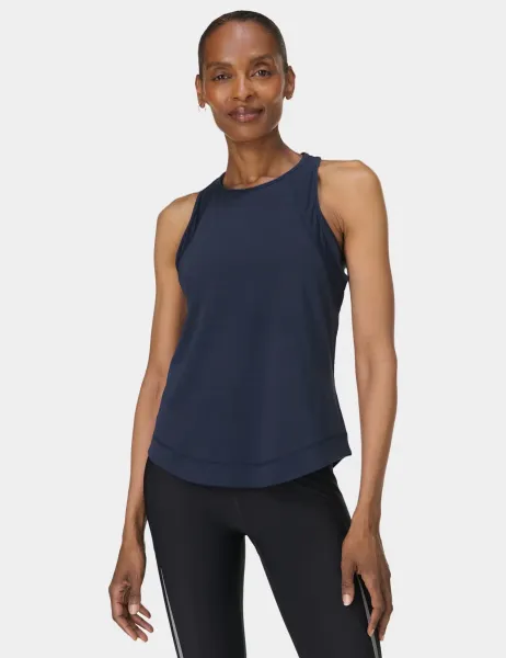 Sweaty Betty Breathe Easy Mesh Run Tank Top 2.0 Navy