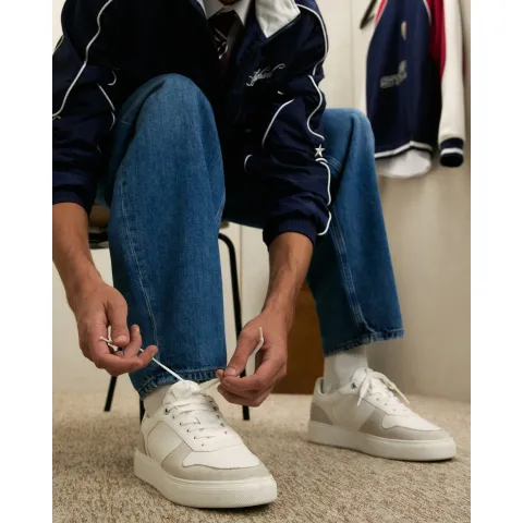 River Island Cupsole Panelled Lace Up Trainers
