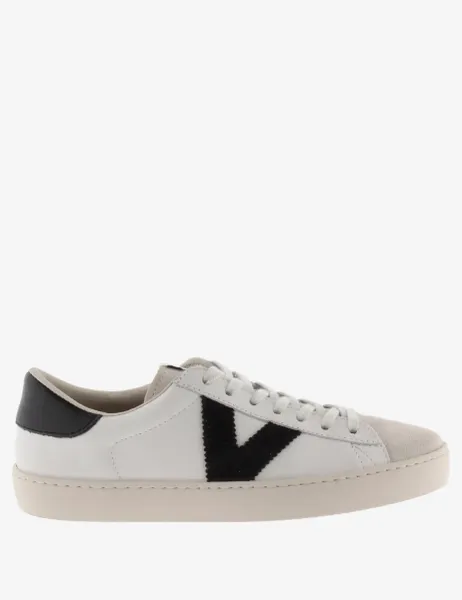 Victoria Berlin Leather Side Detail Trainers Black/White