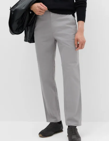 Marks & Spencer Regular Fit Stretch Chinos Ash Grey